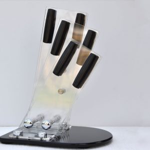 Portacoltelli in plexiglass per 3 coltelli
